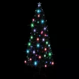 száloptikás megvilágított karácsonyfa állvánnyal és LED-es 240 cm