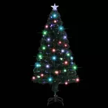 száloptikás megvilágított karácsonyfa állvánnyal és LED-es 150 cm