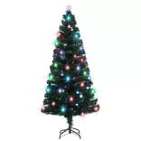 száloptikás megvilágított karácsonyfa állvánnyal és LED-es 180 cm