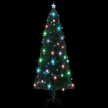 száloptikás megvilágított karácsonyfa állvánnyal és LED-es 240 cm