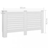 fehér MDF radiátorburkolat 152 x 19 x 81,5 cm