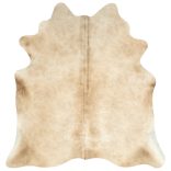 bézs színű valódi marhabőr szőnyeg 150 x 170 cm