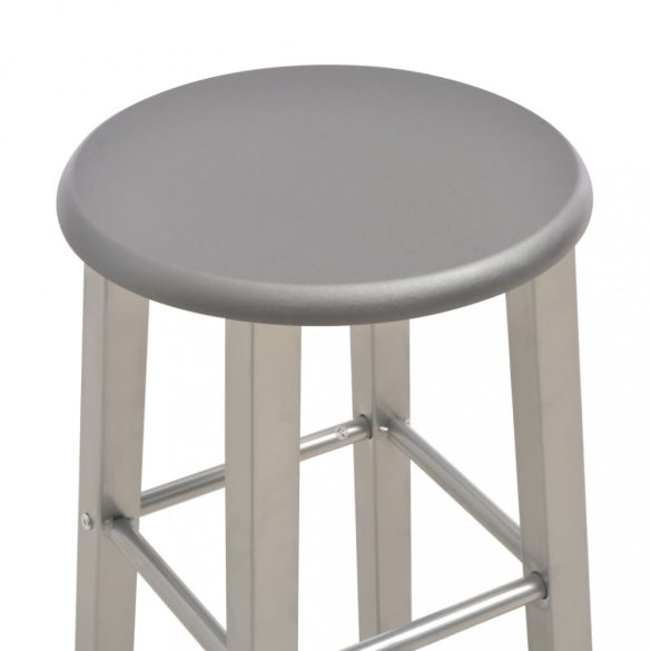 2 db antracitszürke MDF bárszék