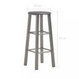 2 db antracitszürke MDF bárszék