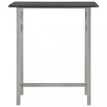 3 darabos fekete fa és acél bárszett