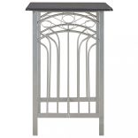 3 darabos fekete fa és acél bárszett