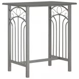 3 darabos antracitszürke fa és acél bárszett