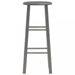 3 darabos antracitszürke fa és acél bárszett