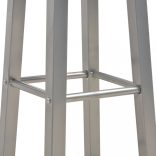 3 darabos antracitszürke fa és acél bárszett