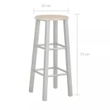 3 darabos fa és acél bárszett