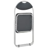 2 db fekete összecsukható műbőr étkezőszék