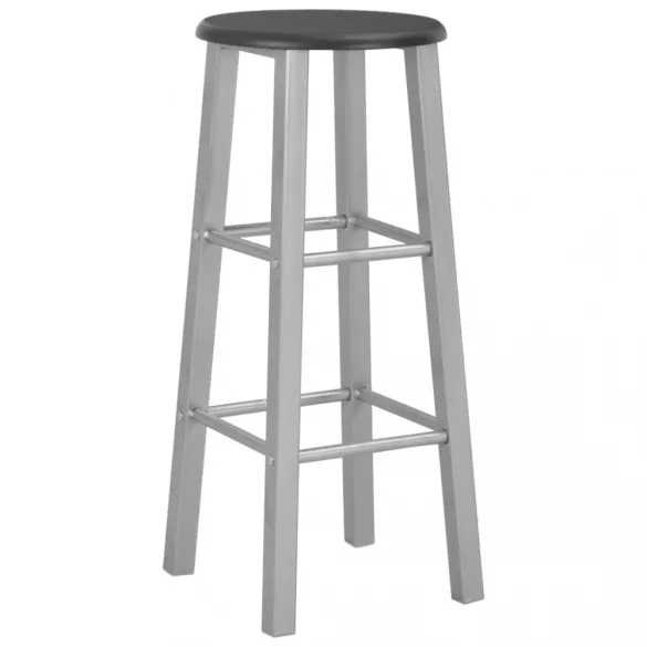 2 db ezüstszínű MDF bárszék