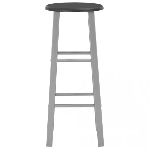 2 db ezüstszínű MDF bárszék