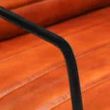 sárgásbarna valódi bőr karosszék