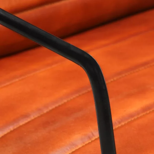 sárgásbarna valódi bőr karosszék