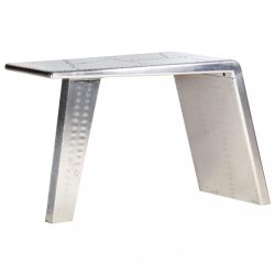 ezüstszínű fém repülős asztal 112 x 50 x 76 cm