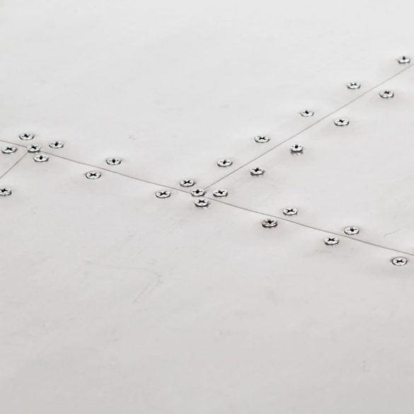 ezüstszínű fém repülős asztal 112 x 50 x 76 cm