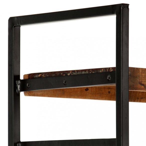 4 szintes tömör újrahasznosított fa könyvespolc 80x30x180 cm