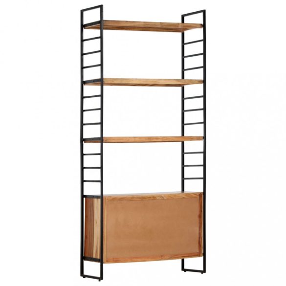 4-szintes tömör akácfa könyvespolc 80 x 30 x 180 cm