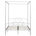 fehér fém baldachinos ágykeret 140 x 200 cm