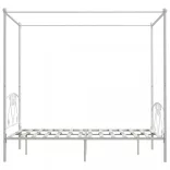 fehér fém baldachinos ágykeret 140 x 200 cm