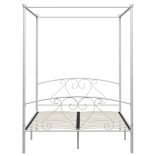 fehér fém baldachinos ágykeret 160 x 200 cm
