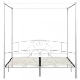 fehér fém baldachinos ágykeret 180 x 200 cm