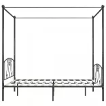 szürke fém baldachinos ágykeret 200 x 200 cm