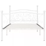 fehér fém ágykeret lécezett ágyráccsal 90 x 200 cm