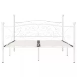 fehér fém ágykeret lécezett ágyráccsal 140 x 200 cm
