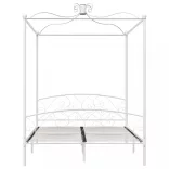 fehér fém baldachinos ágykeret 180 x 200 cm