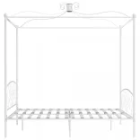 fehér fém baldachinos ágykeret 180 x 200 cm