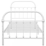 fehér fém ágykeret 100 x 200 cm