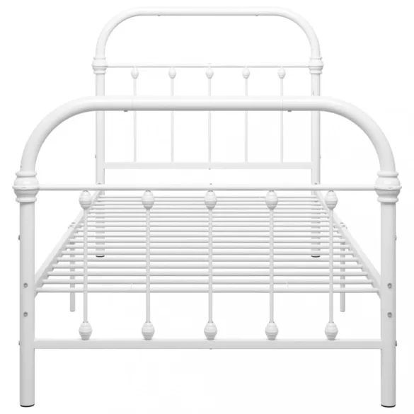 fehér fém ágykeret 100 x 200 cm