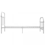 fehér fém ágykeret 100 x 200 cm