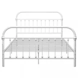 fehér fém ágykeret 140 x 200 cm