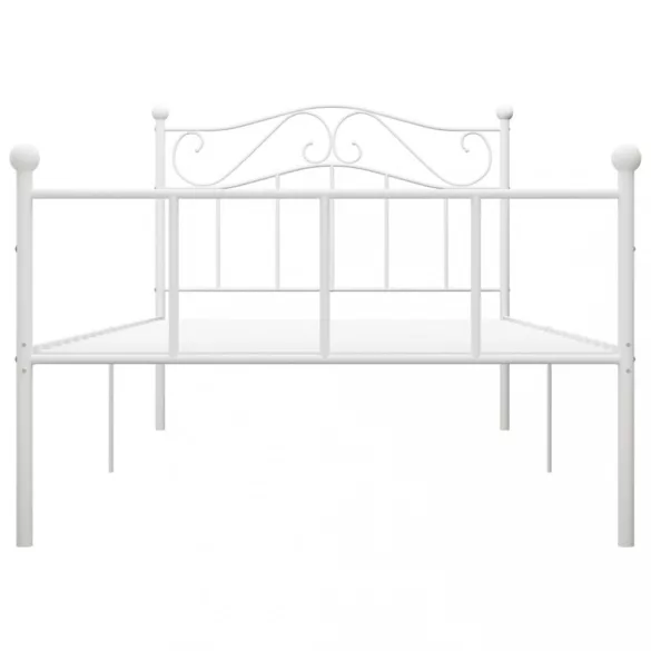 fehér fém ágykeret 90 x 200 cm