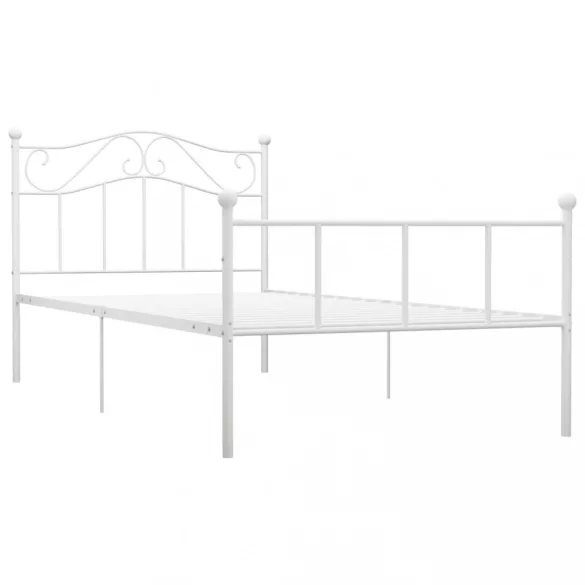 fehér fém ágykeret 100 x 200 cm