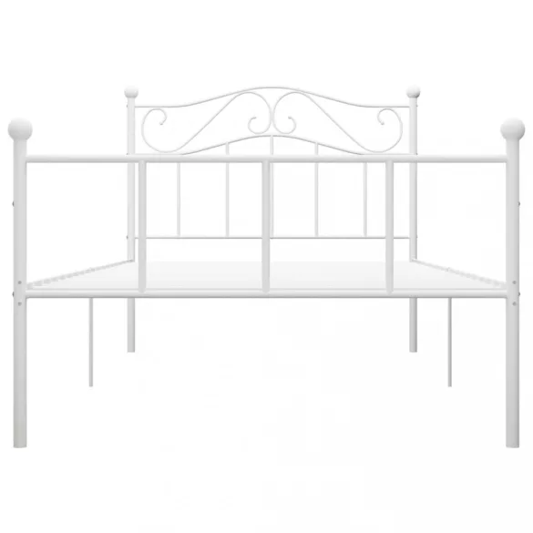 fehér fém ágykeret 100 x 200 cm