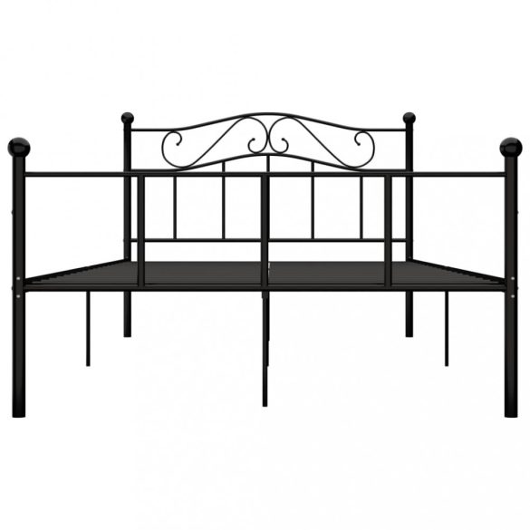 fekete fém ágykeret 120 x 200 cm