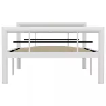 fehér és fekete fém ágykeret 90 x 200 cm