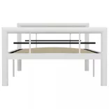 fehér és fekete fém ágykeret 100 x 200 cm