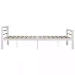 fehér és fekete fém ágykeret 160 x 200 cm