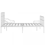 fehér fém ágykeret lécezett ágyráccsal 120 x 200 cm