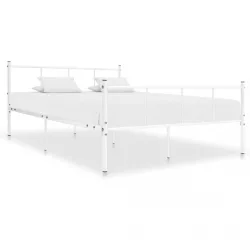 fehér fém ágykeret 120 x 200 cm