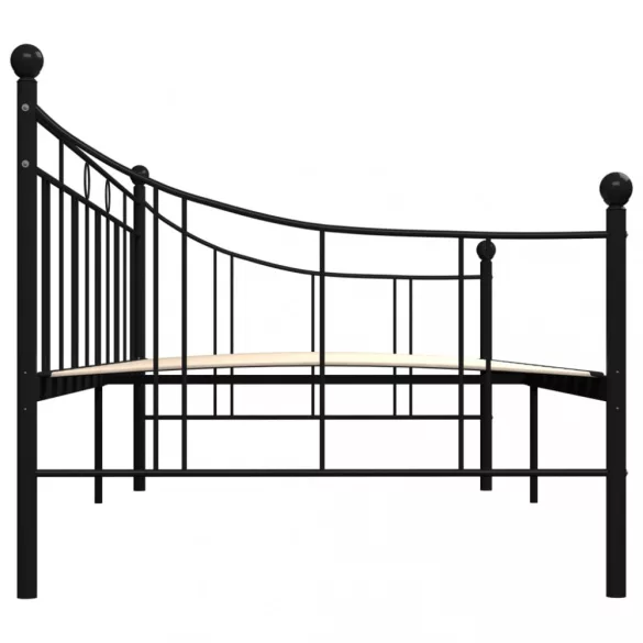 fekete fém kanapéágy-keret 90 x 200 cm