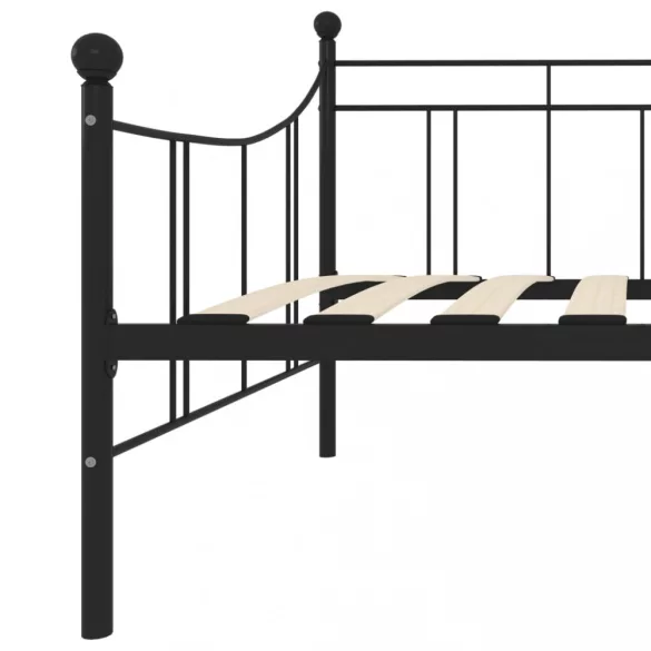 fekete fém kanapéágy-keret 90 x 200 cm