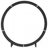 fekete acél tűzifatároló 70 x 20 x 70 cm