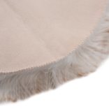 barna melanzsszínű műbáránybőr szőnyeg 60 x 90 cm