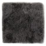 2 db világosszürke valódi báránybőr székpárna 40 x 40 cm